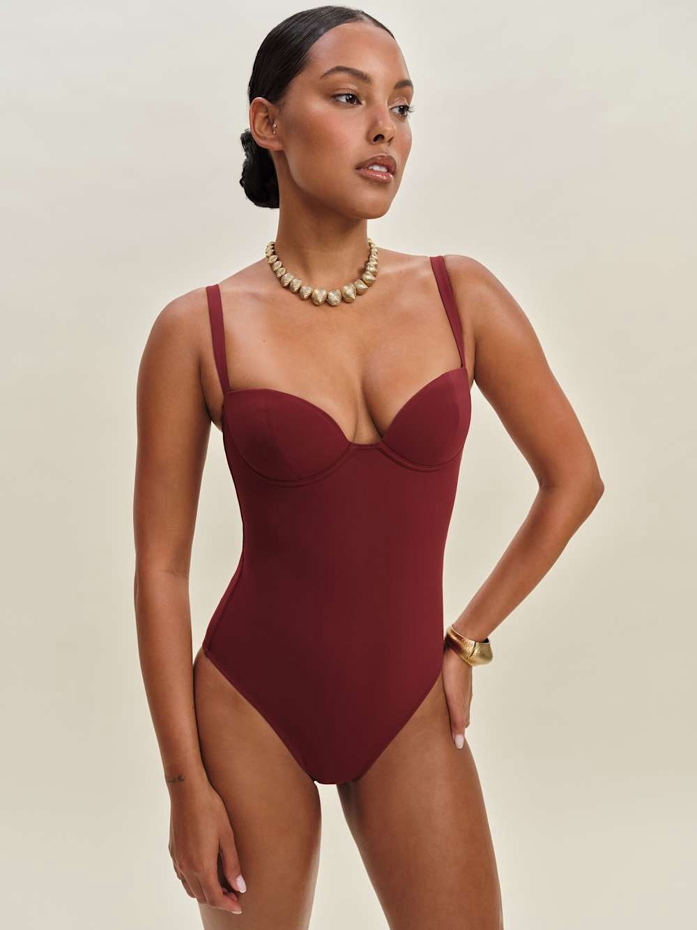 Reformation Aria One Piece Swimsuit size Large nairobi - Picture 2 of 8